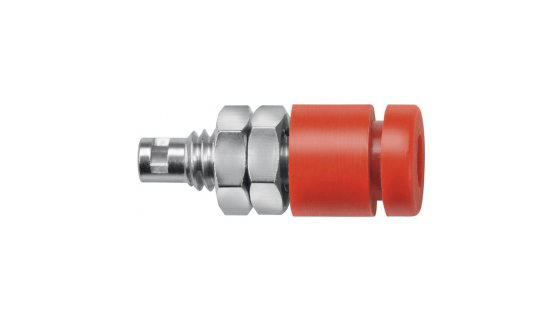 Schutzinger Red Female Banana Socket, 2 mm Connector, Solder Termination, 33 V ac, 70V dc, 10A, Nickel Plating