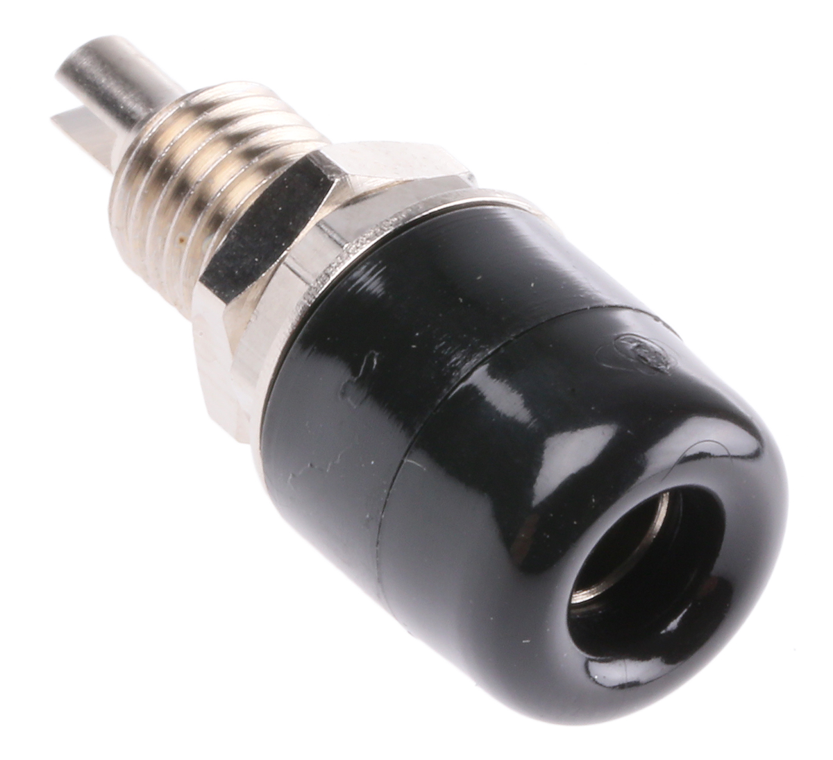 Schutzinger Black Female Banana Socket, 4 mm Connector, Solder Termination, 60V, 32A, Nickel Plating