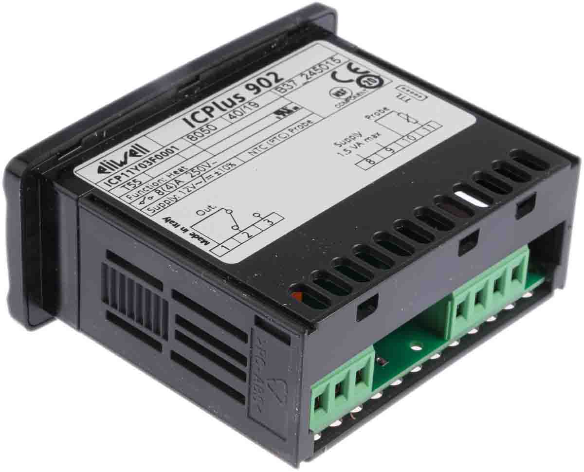 ic-902-12v-8a-ntc Eliwell ICPlus Panel Mount On-Off Temperature Controller 1 Input, 1 Output Relay 12V Temperature Control