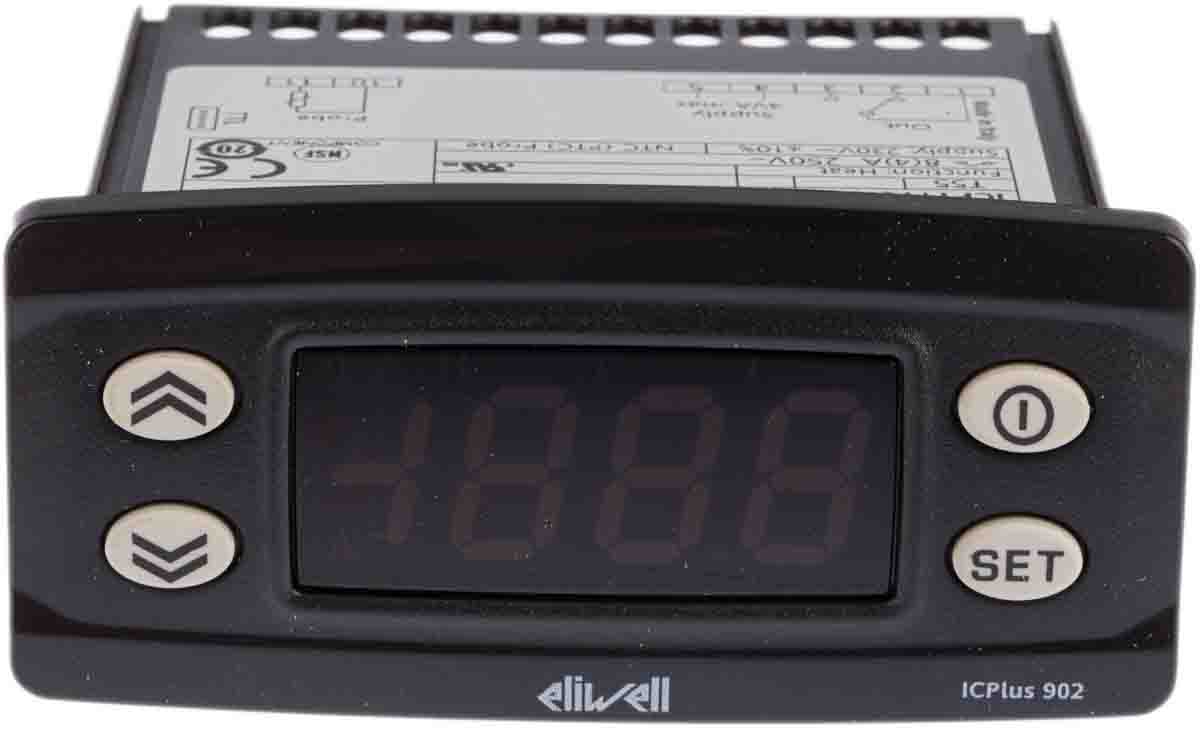 Eliwell ICPlus Panel Mount On-Off Temperature Controller 1 Input, 1 Output Relay 230V Electronic Controller