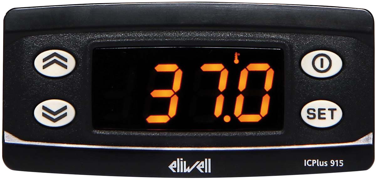 Eliwell ICPlus 915 Panel Mount On-Off Temperature Controller 1 Input, 2 Output Out2 SPST (NTC/PTC), Relay: Out1 Spdt,