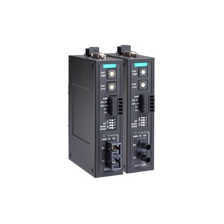 MOXA RS232, RS485, RS422 Ethernet Media Converter, Multimode, 50Mbps, Full Duplex 5 km