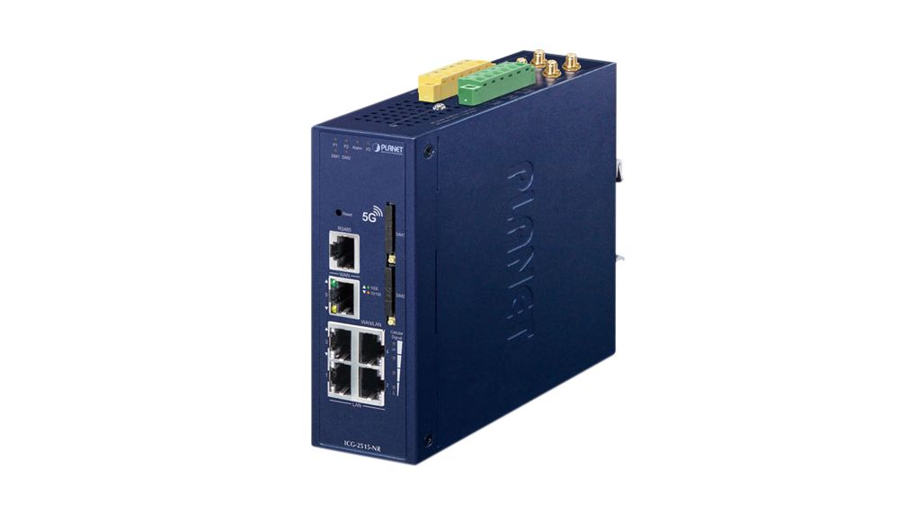 icg-2515-nr Planet ICG Series Desktop, DIN Rail, Wall Gateway Module, 5, 1000Mbps Transmission, 9 to 54 V dc