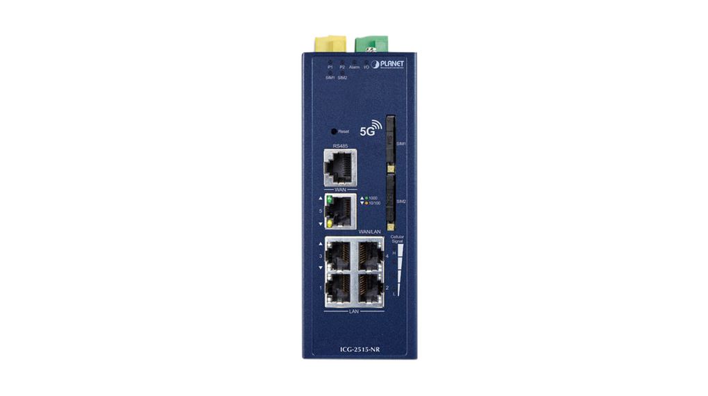 icg-2515-nr Planet ICG Series Desktop, DIN Rail, Wall Gateway Module, 5, 1000Mbps Transmission, 9 to 54 V dc