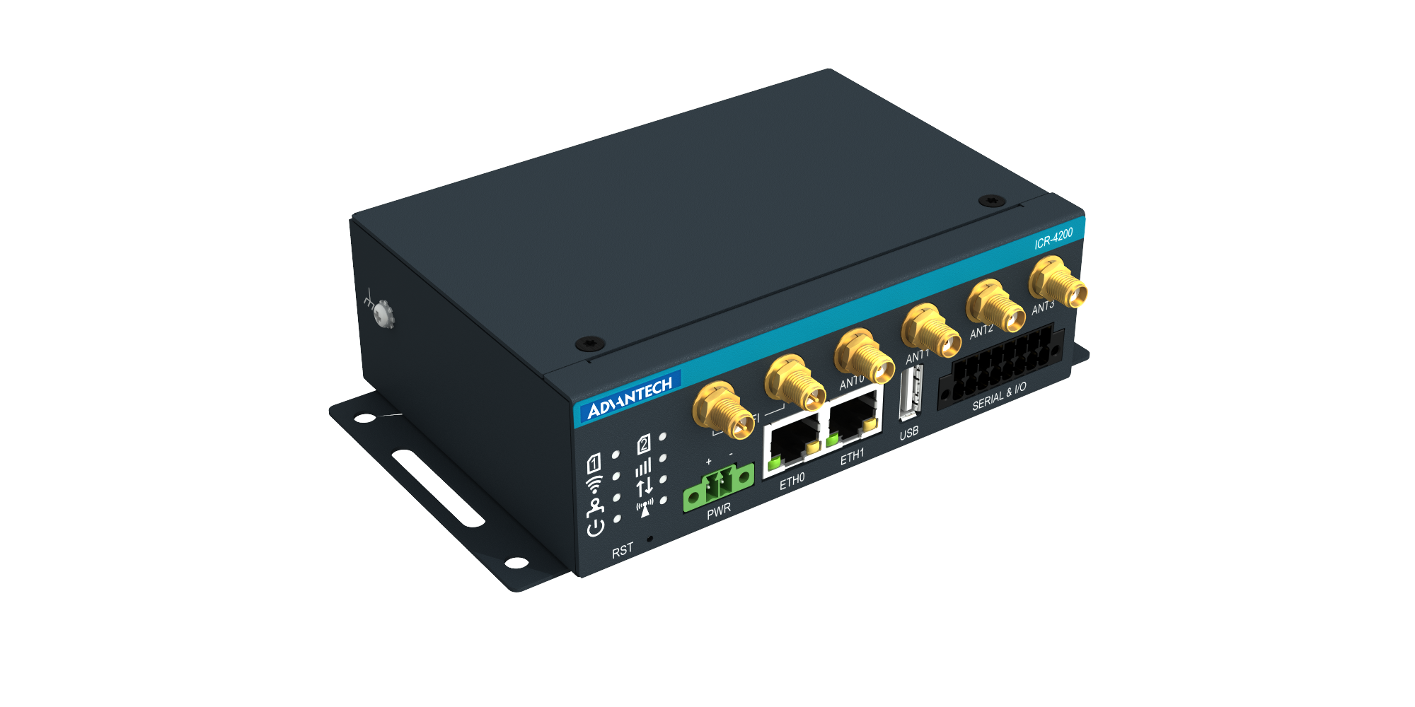 Advantech ICR-4261, 11 Port Ethernet, Serial, SIM/R-UIM Interface, SMA, USB