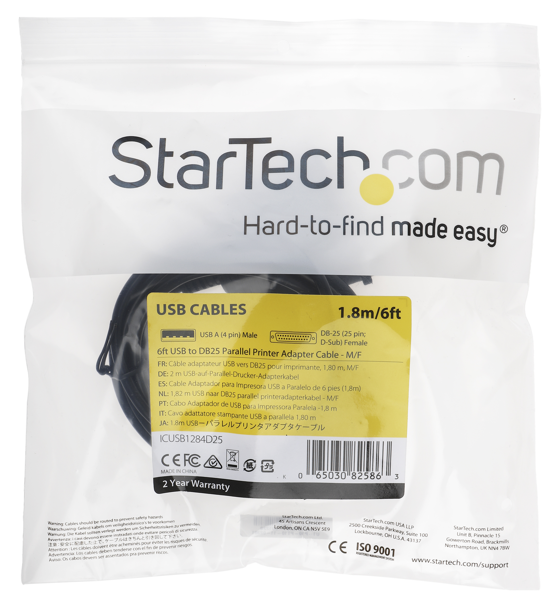 icusb1284d25 StarTech.com USB 2.0 Converter Cable 1