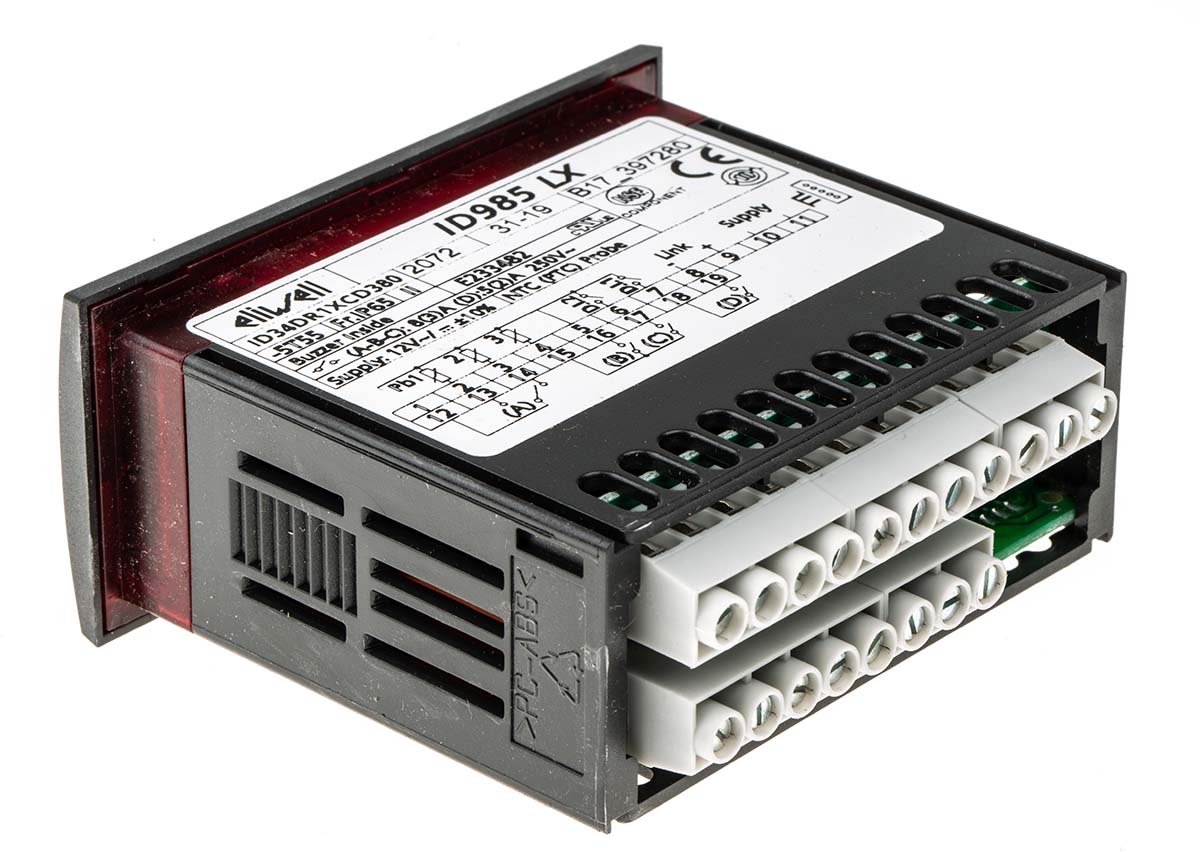 id-985-lx-12v-8a-ptc Eliwell ID 985LX Panel Mount On-Off Temperature Controller 2 Input, 4 Output Relay Output for Compressor and Defrost