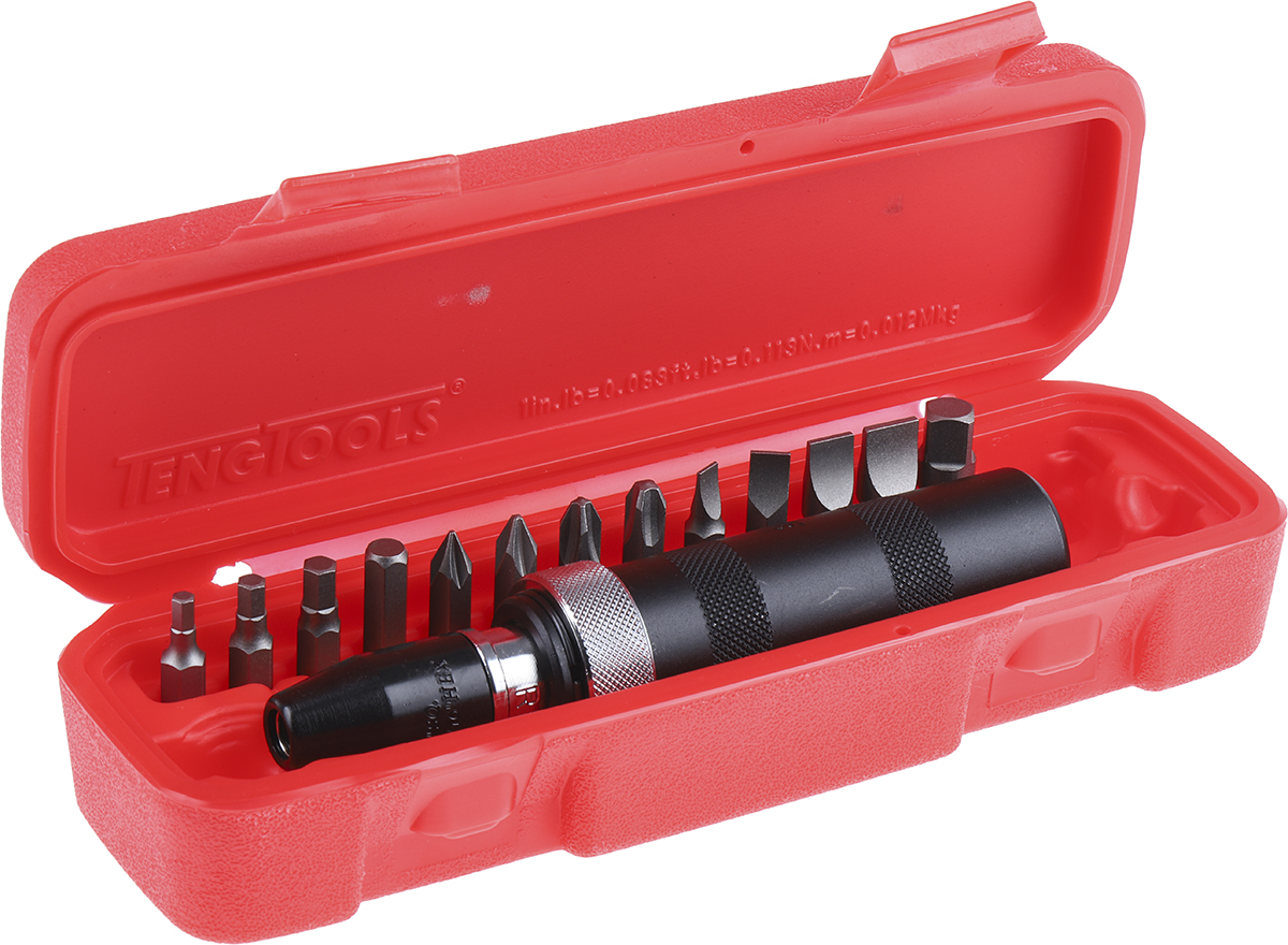 Teng Tools Square Drive, Phillips, Hex, Torx Impact Driver Set 15 Pieces