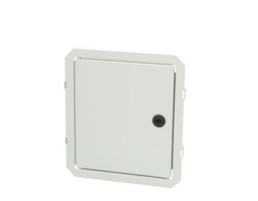 Fibox Lockable Galvanised Steel RAL 7035 Single Door, 380 mm H, 380mm W, 30 mm D, 380 mm L for Use with ARCA Series