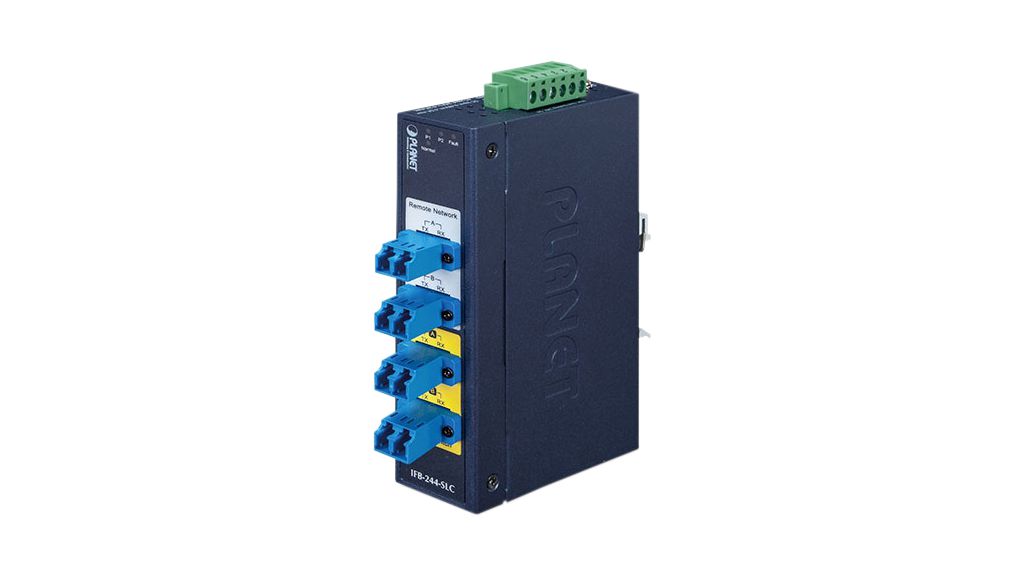Planet IFB-244-MLC Fiber Optic 4 Port Industrial Ethernet Switch Power Over Ethernet