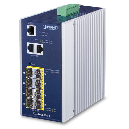 Planet IGS-10080MFT Managed Switch 6 Port RJ45 Power Over Ethernet