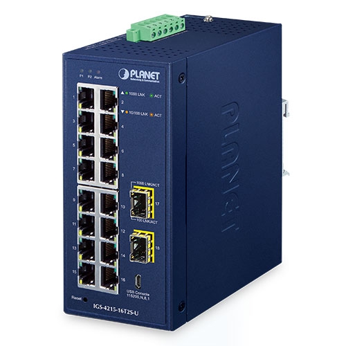Planet IGS-4215-16T2S-U Managed Switch 16 Port RJ45 Power Over Ethernet