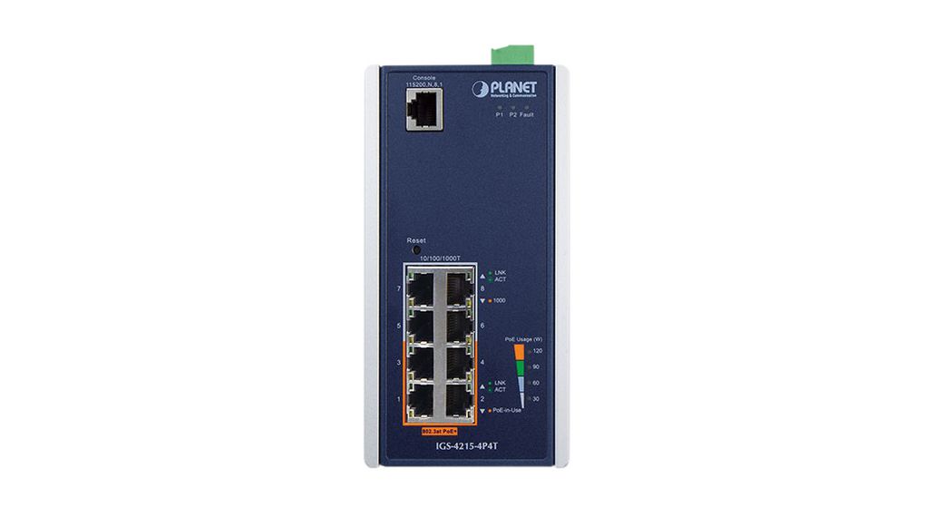 igs-4215-4p4t Planet IGS-4215-4P4T Managed 8 Port Managed Switch Power Over Ethernet
