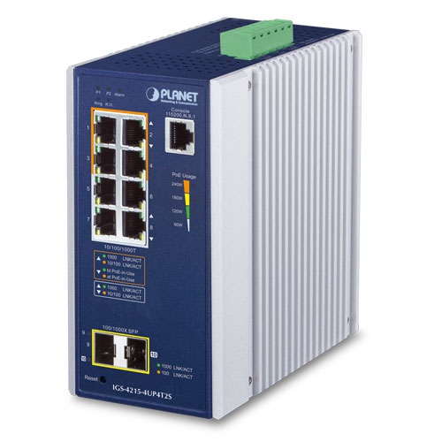 Planet IGS-4215-4UP4T2S Managed Switch 8 Port RJ45 Power Over Ethernet