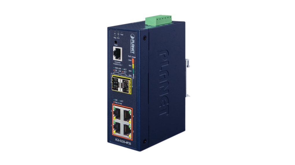Planet IGS-5225-4P2S Managed 6 Port Ethernet Switch Power Over Ethernet