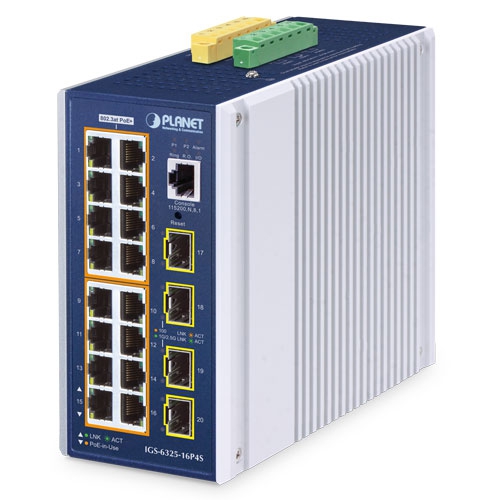 Planet IGS-6325-16P4S Managed Switch 16 Port RJ45 Power Over Ethernet