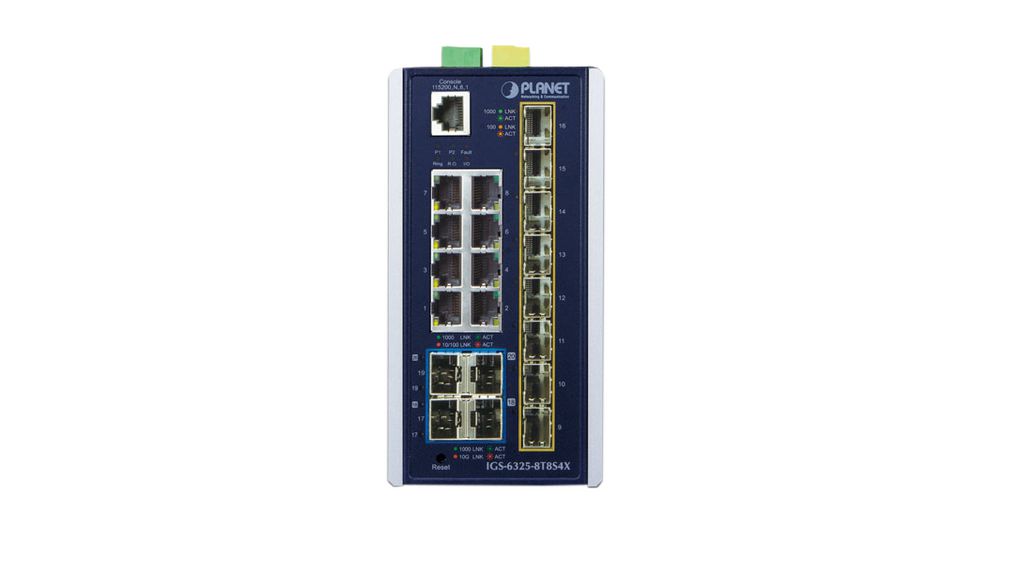 igs-6325-8t8s4x Planet IGS-6325-8T8S4X Managed 20 Port Ethernet Smart Managed Switch