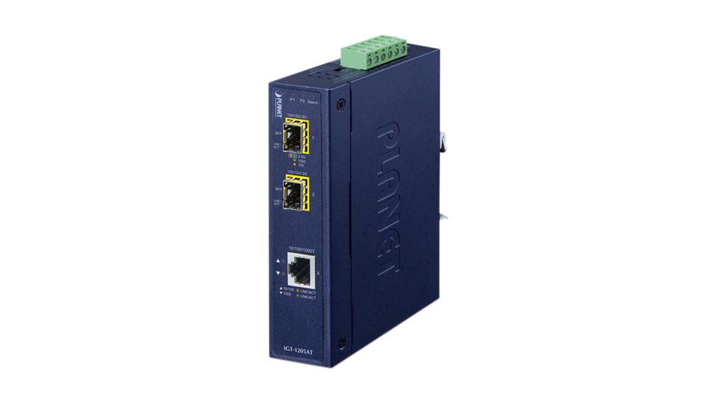Planet RJ45, SFP Ethernet Media Converter, Multimode, Full Duplex, Half Duplex 40 km
