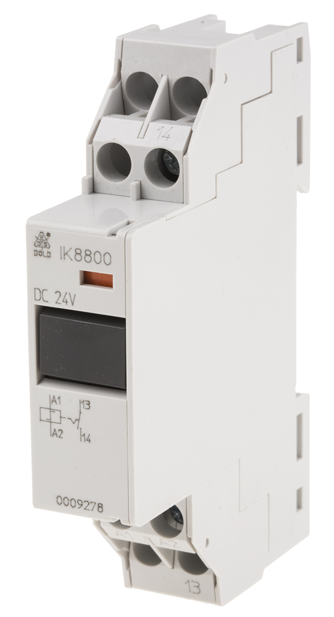 Dold DIN Rail Power Relay, 24V dc Coil, 16A Switching Current, SPST