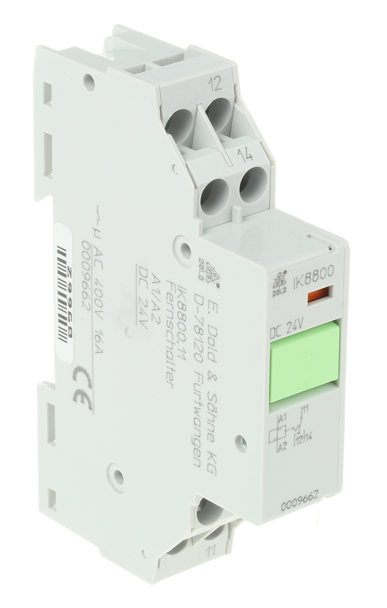 Dold DIN Rail Power Relay, 24V dc Coil, 16A Switching Current, SPDT