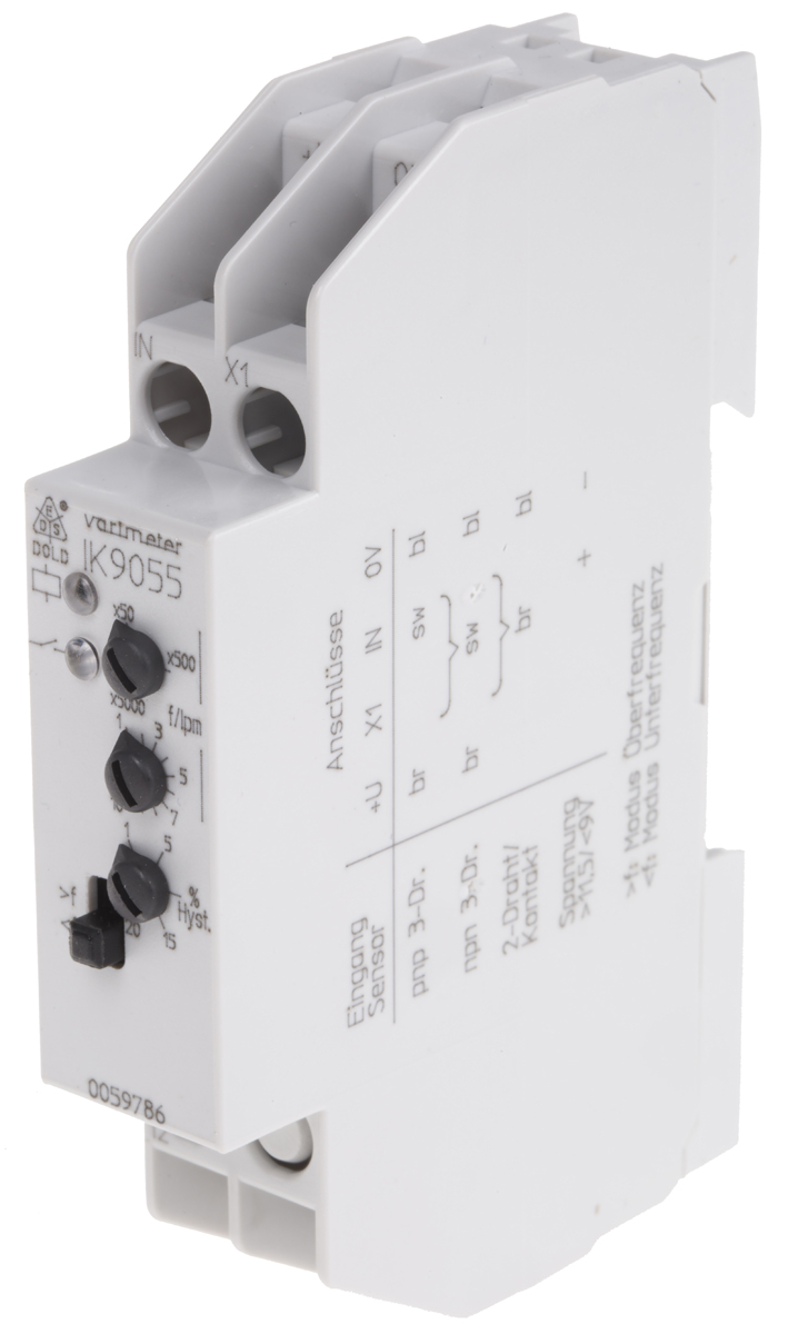 Dold Monitoring Relay, SPDT, DIN Rail, 600000 ipm 24 V dc