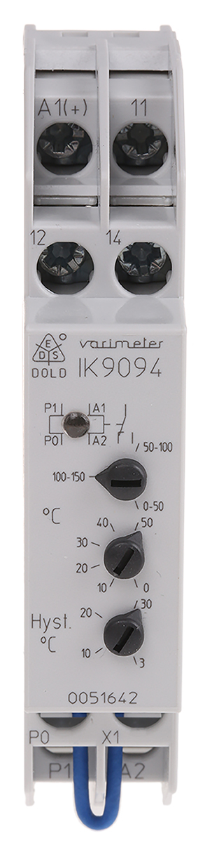 Dold Monitoring Relay, SPDT, DIN Rail, Monitoring: -50 °C to 150 °C, 24 V dc 24 V ac