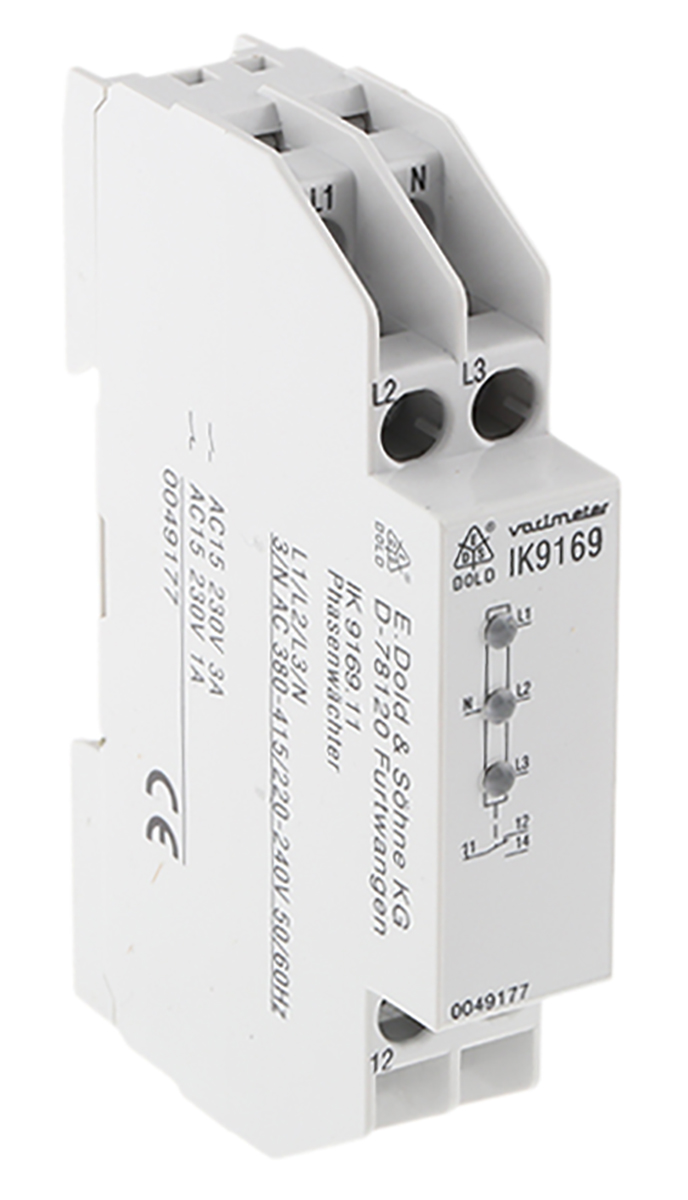 Dold Monitoring Relay, 3 Phase, SPDT, DIN Rail