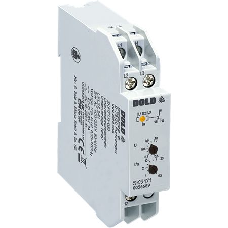 Dold Monitoring Relay, 3 Phase, NC, DIN Rail to 4A, 100 V ac, 400V ac