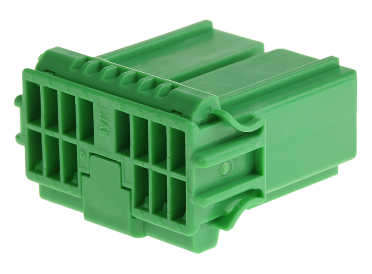 JAE, IL-AG5 Automotive Connector Female Green Cable 14 Way Crimp Termination IL-AG5-14S-D3C1-A