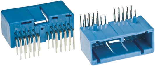 JAE IL-AG5 Series Right Angle Through Hole PCB Header, 30 Contact(s), 2.5 mm Pitch, 2 Row, Shrouded