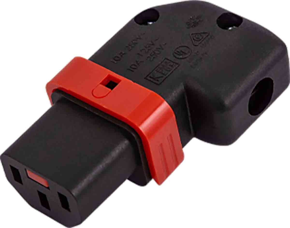 Schaffner C13 Straight Free Hanging IEC Connector, 250V Male, 15A