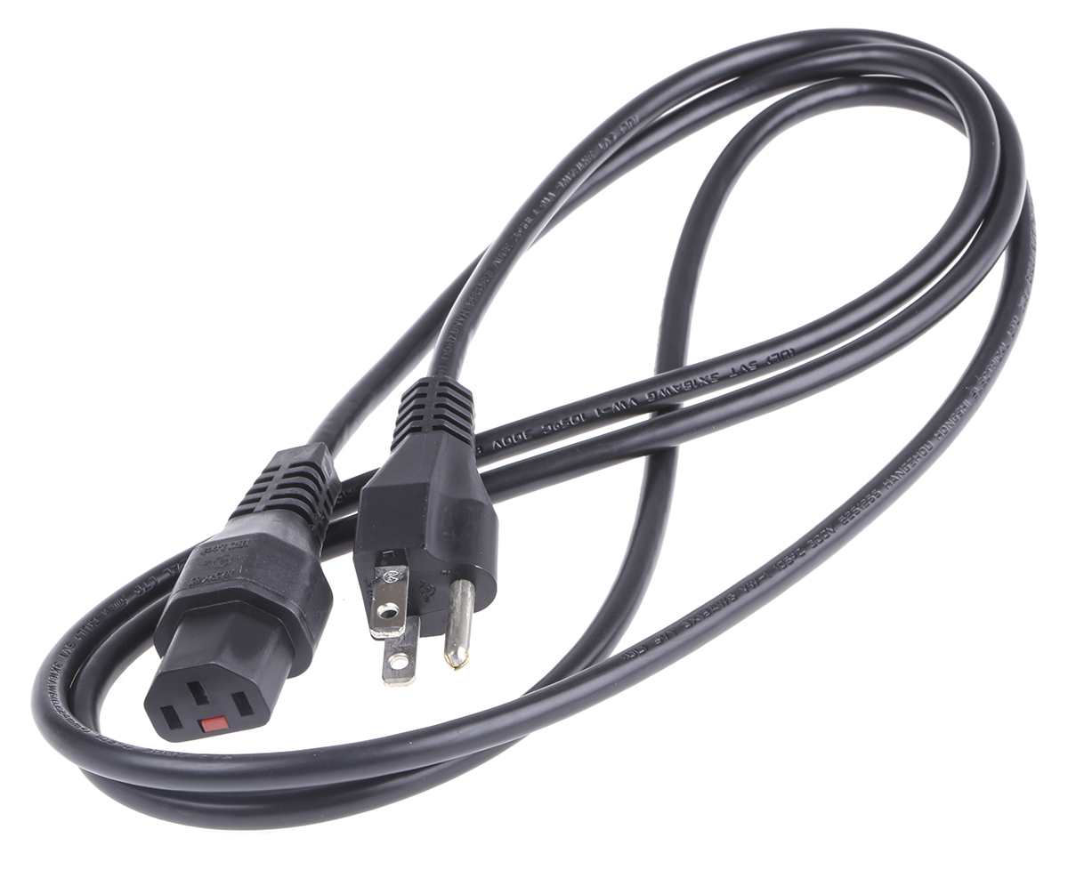Schaffner C13 Straight Cable IEC Connector, 250V Male/Female, 10A