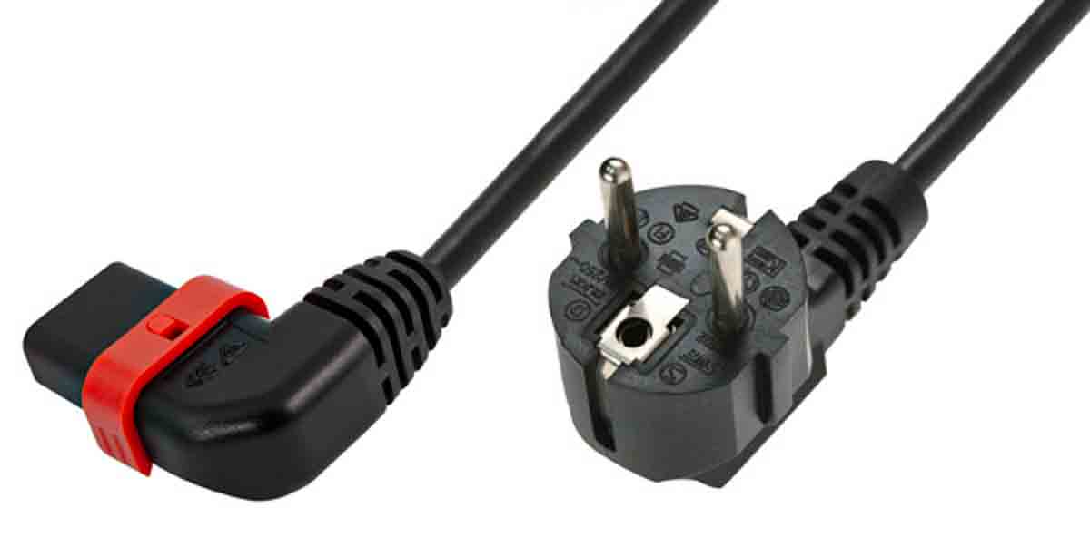 Schaffner IEC C13 to CEE 7/7 Power Cord, 2 m Black Polyvinyl Chloride IL13