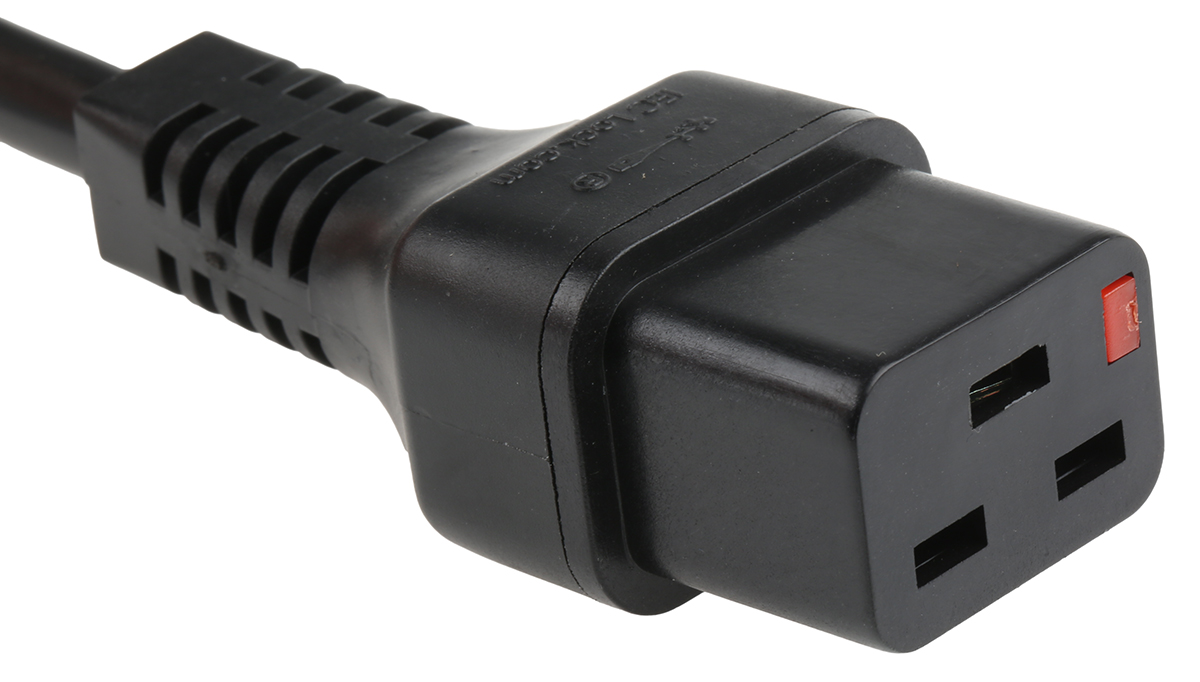 Schaffner IEC C19 to Unterminated Power Cord, 2 m Black Polyvinyl Chloride IL19