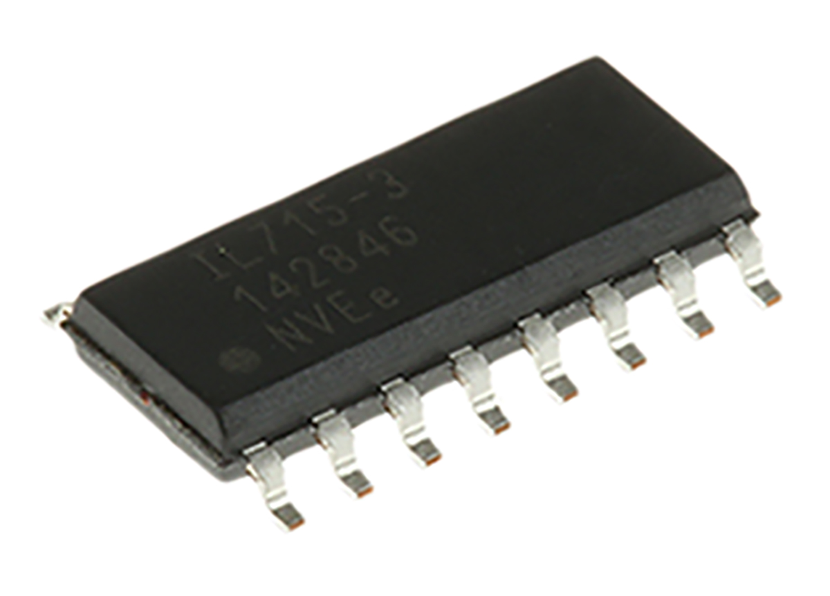 IL715-3E NVE, 4-Channel Digital Isolator 110 Mbps, 2.5 kVrms, 5.5 V, 8-Pin SOIC