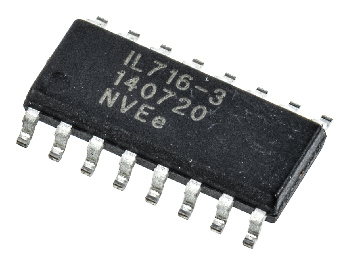IL716-3E NVE, 4-Channel High Speed Four-Channel Digital Isolator 110 Mbps, 2.5 kVrms, 3/5.5 V, 16-Pin