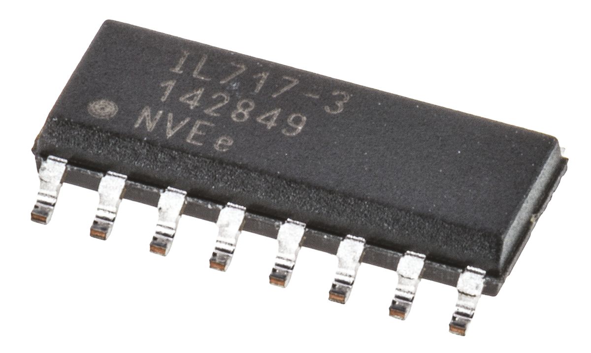 IL717-3E NVE, 4-Channel Digital Isolator 110 Mbps, 2.5 kVrms, 5.5 V, 8-Pin SOIC