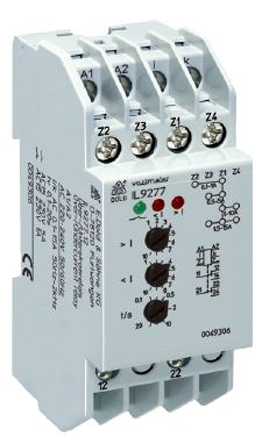 Dold Monitoring Relay, 1 Phase, DPDT, DIN Rail, 0.1A to 15A, 220V ac, 240 V ac
