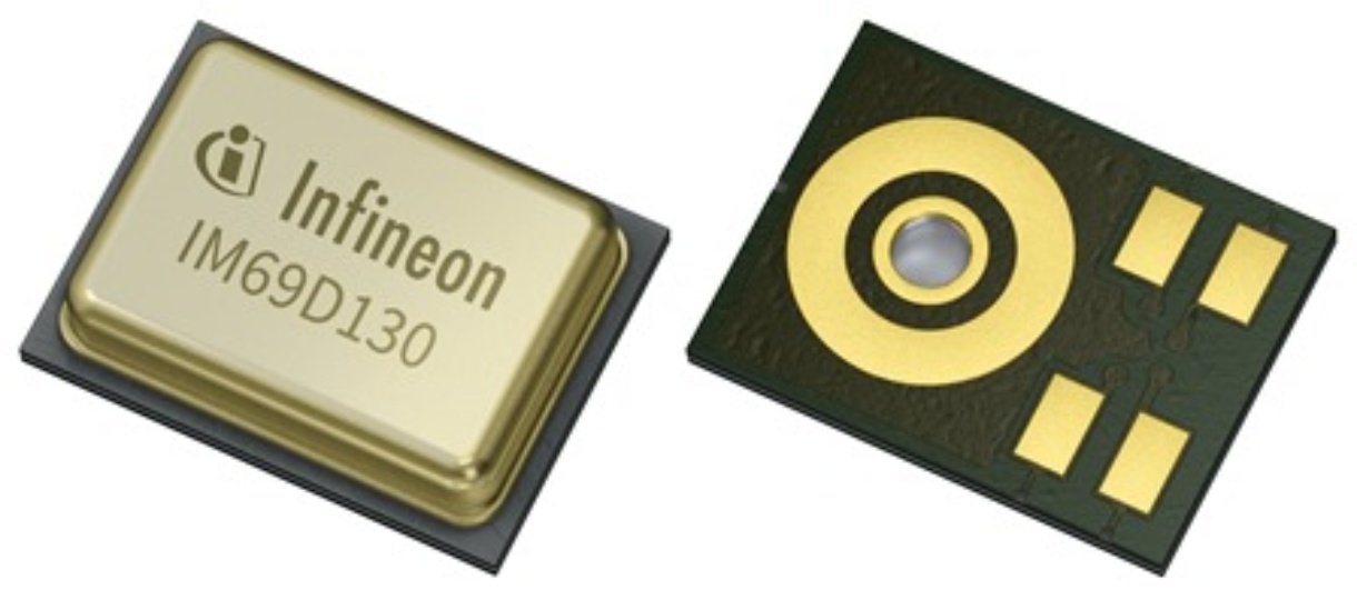 Infineon 5-Pin Microphone, Omni-Directional, Surface, Digital Output, LLGA 3.6 V 3.6 V