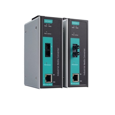 MOXA RJ45, 10/100 T Ethernet Media Converter, Single Mode, 100Mbps, Full Duplex 40 km