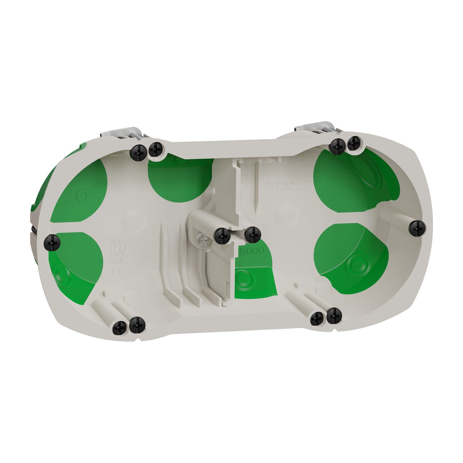 Schneider Electric Multifix Air Green Polypropylene Junction Box, IP40, 2 Gangs 71 mm 39mm 71 mm
