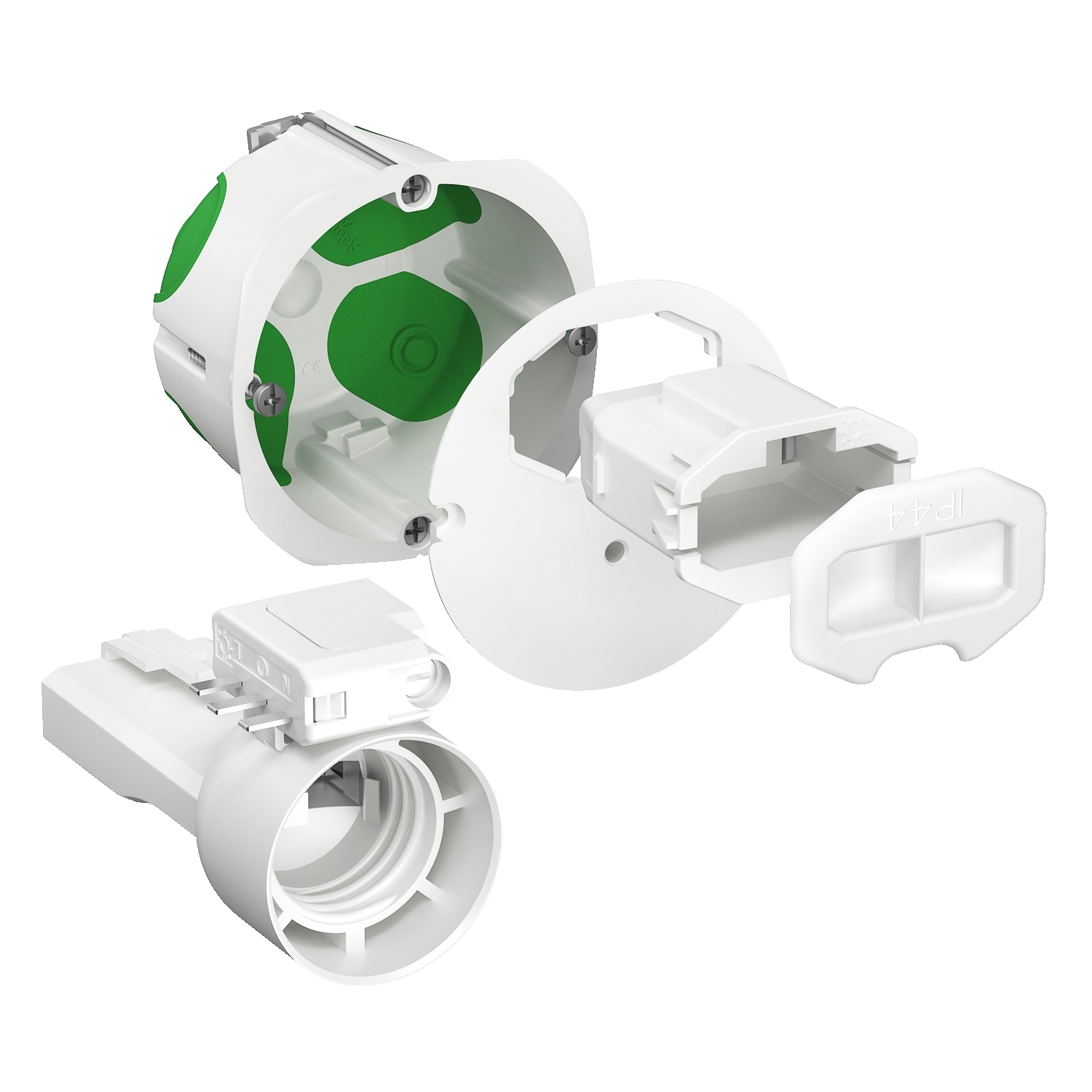 Schneider Electric Multifix Air Green ABS Back Box, IP20, Wall Mount, 1 Gangs 71 mm 71mm 39 mm