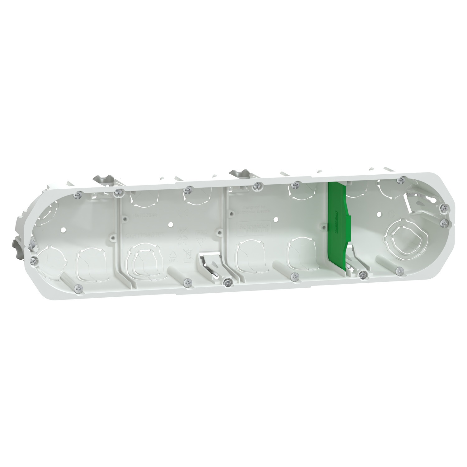 Schneider Electric Multifix White White Back Box, IP20, Flush Mount, 4 Gangs 50 mm 67mm 50 mm