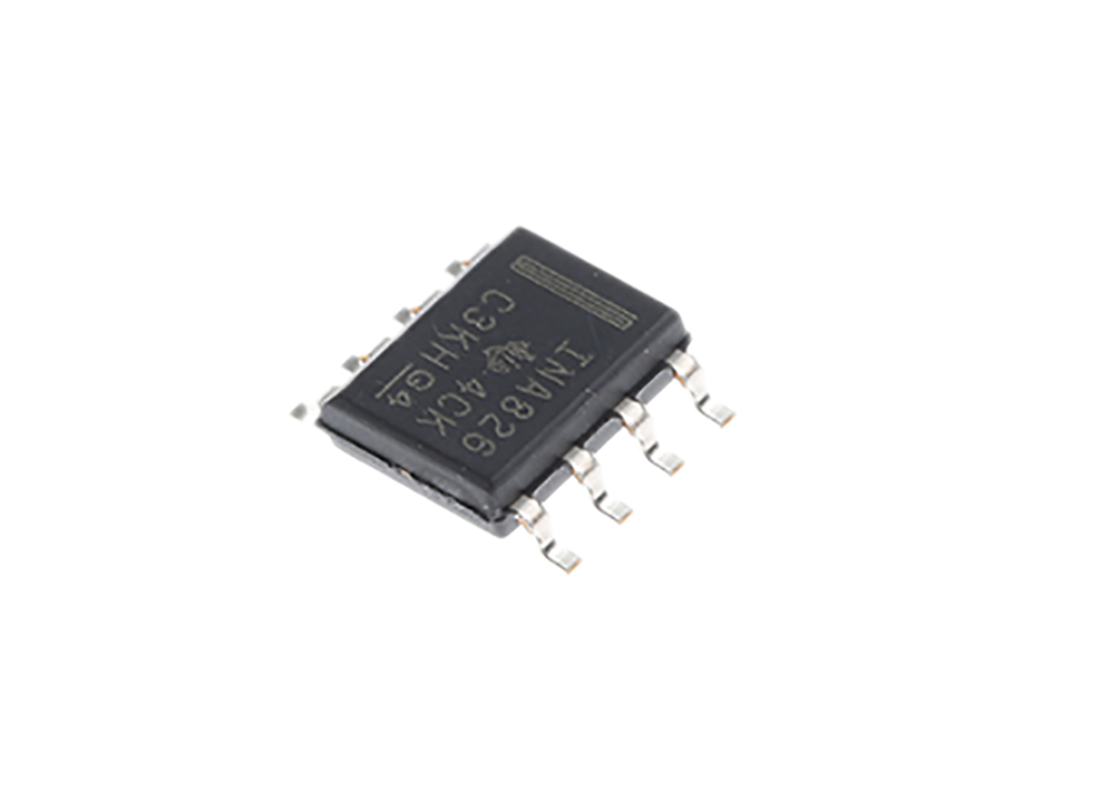 INA826AID Texas Instruments Instrumentation Amplifier, 150 μV Offset 1 MHz, 8-Pin 200 μA SOIC