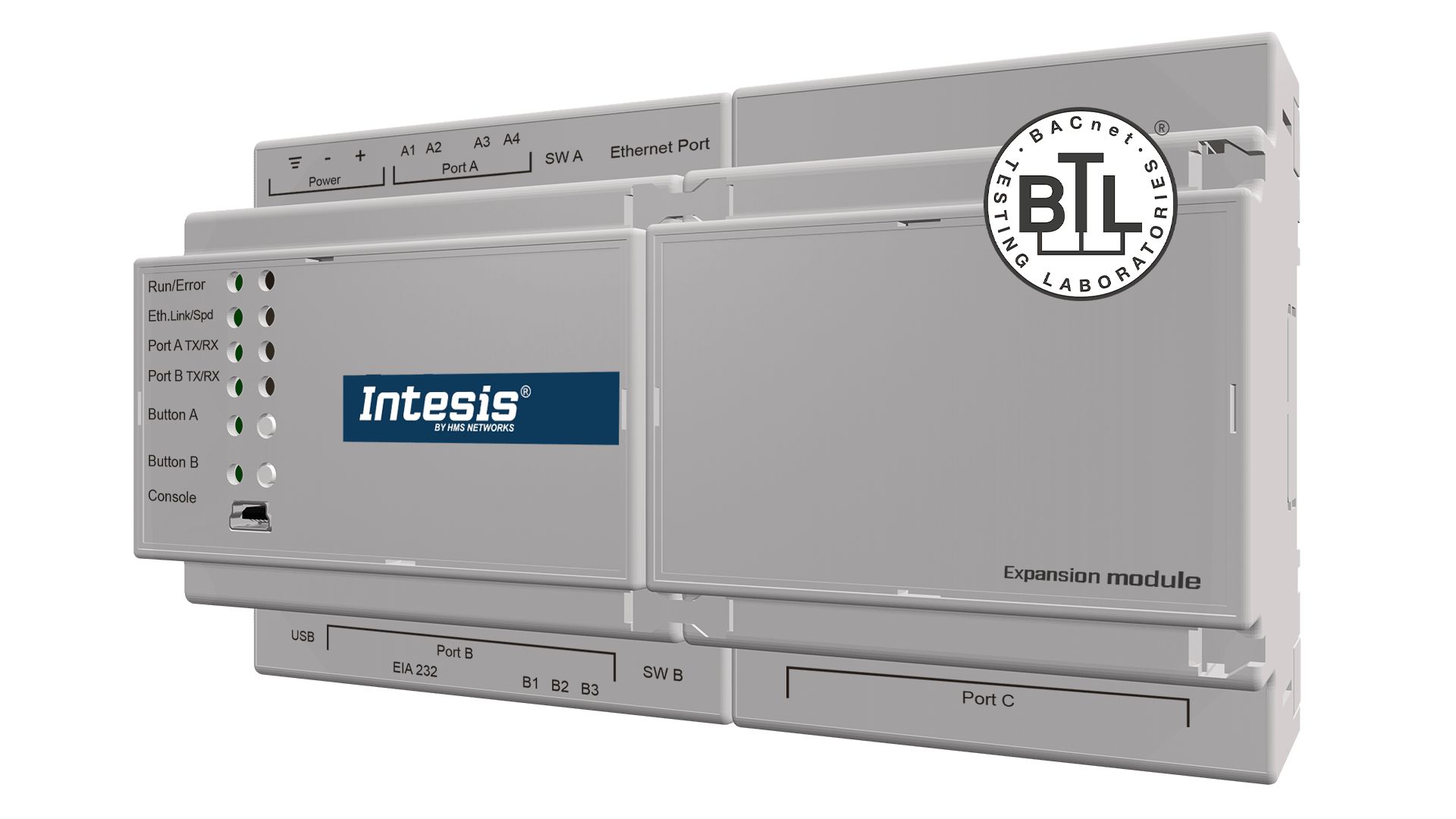 Intesis INBAC IoT Gateway, Console port USB, EIA 485, EIA-232
