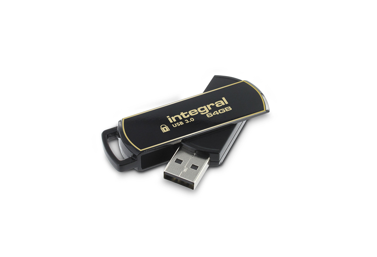 infd64gb360sec30 Integral Memory 64 GB USB 3.0 Software Encrypted Flash Drive
