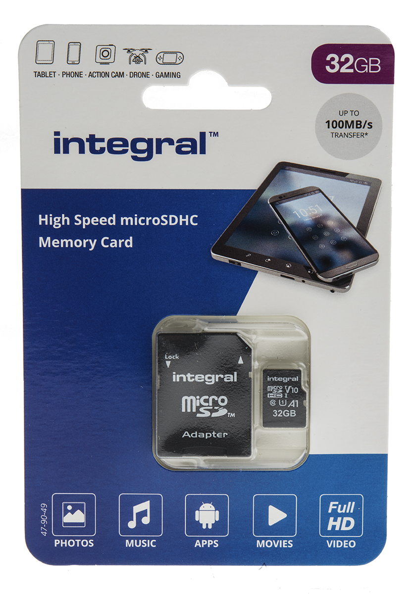 Integral Memory 32 GB MicroSDXC microSD, UHS 1 U1, Class 10