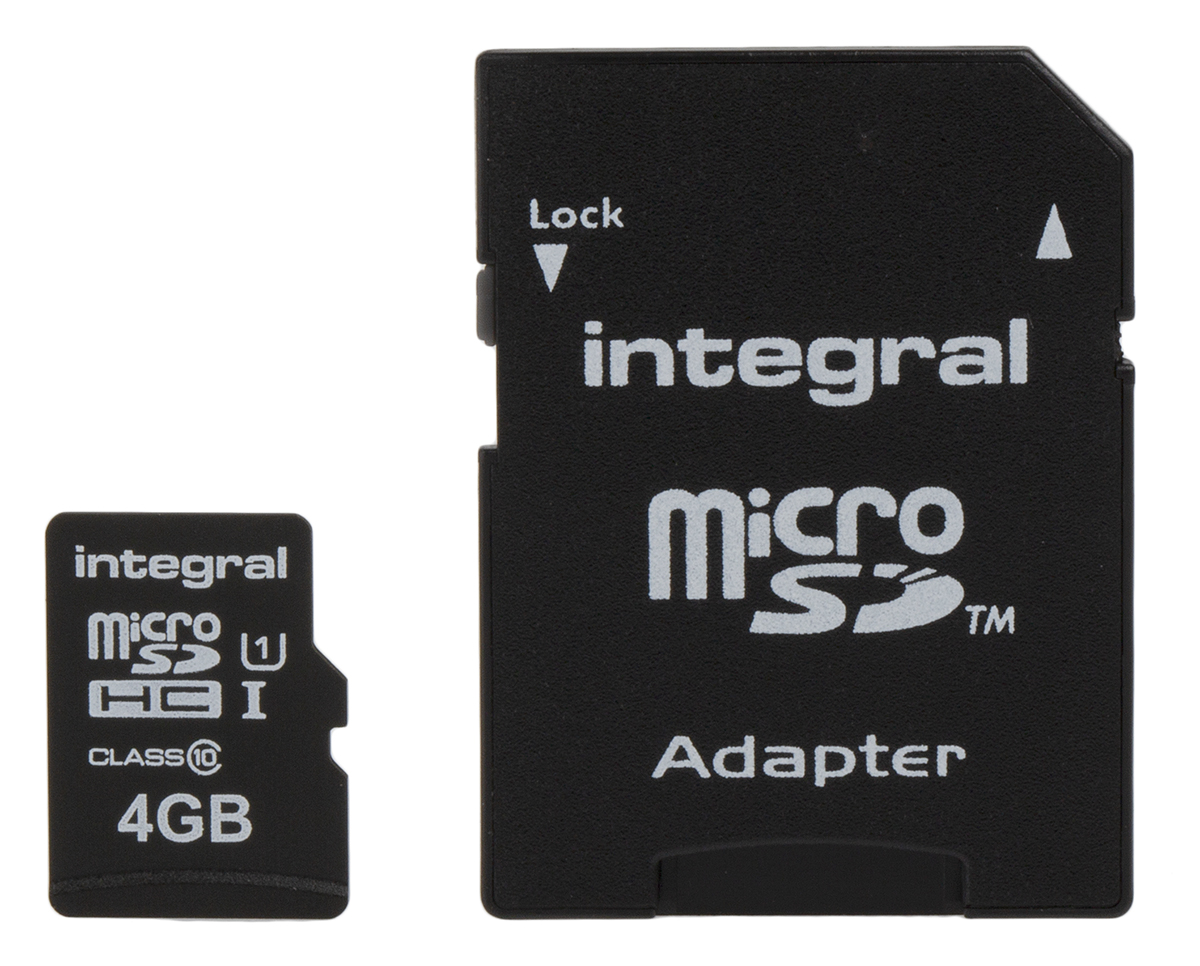 Integral Memory 4 GB MicroSDHC microSD, Class 10