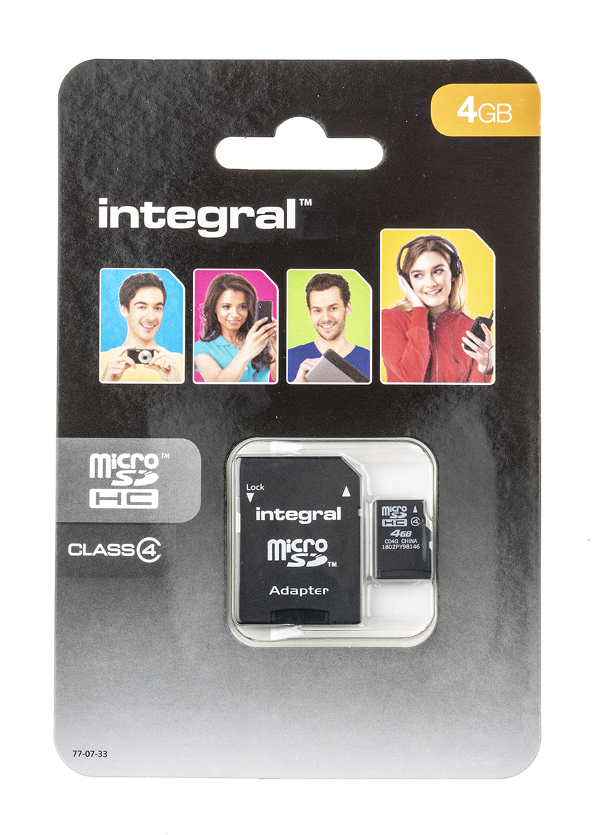 Integral Memory 4 GB MicroSDHC microSD, Class 4