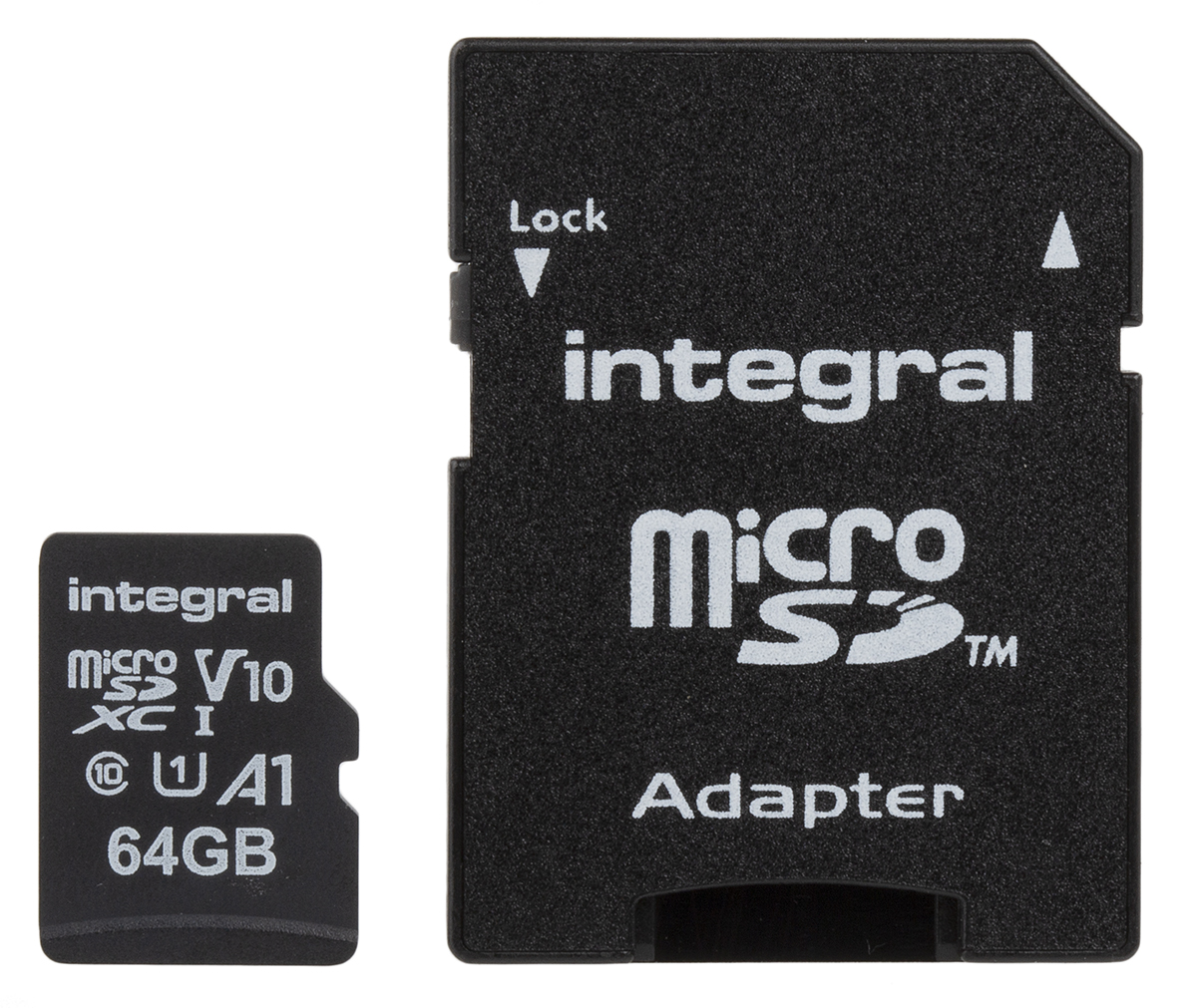 Integral Memory 64 GB MicroSDXC microSD, Class 10, UHS 1 U1